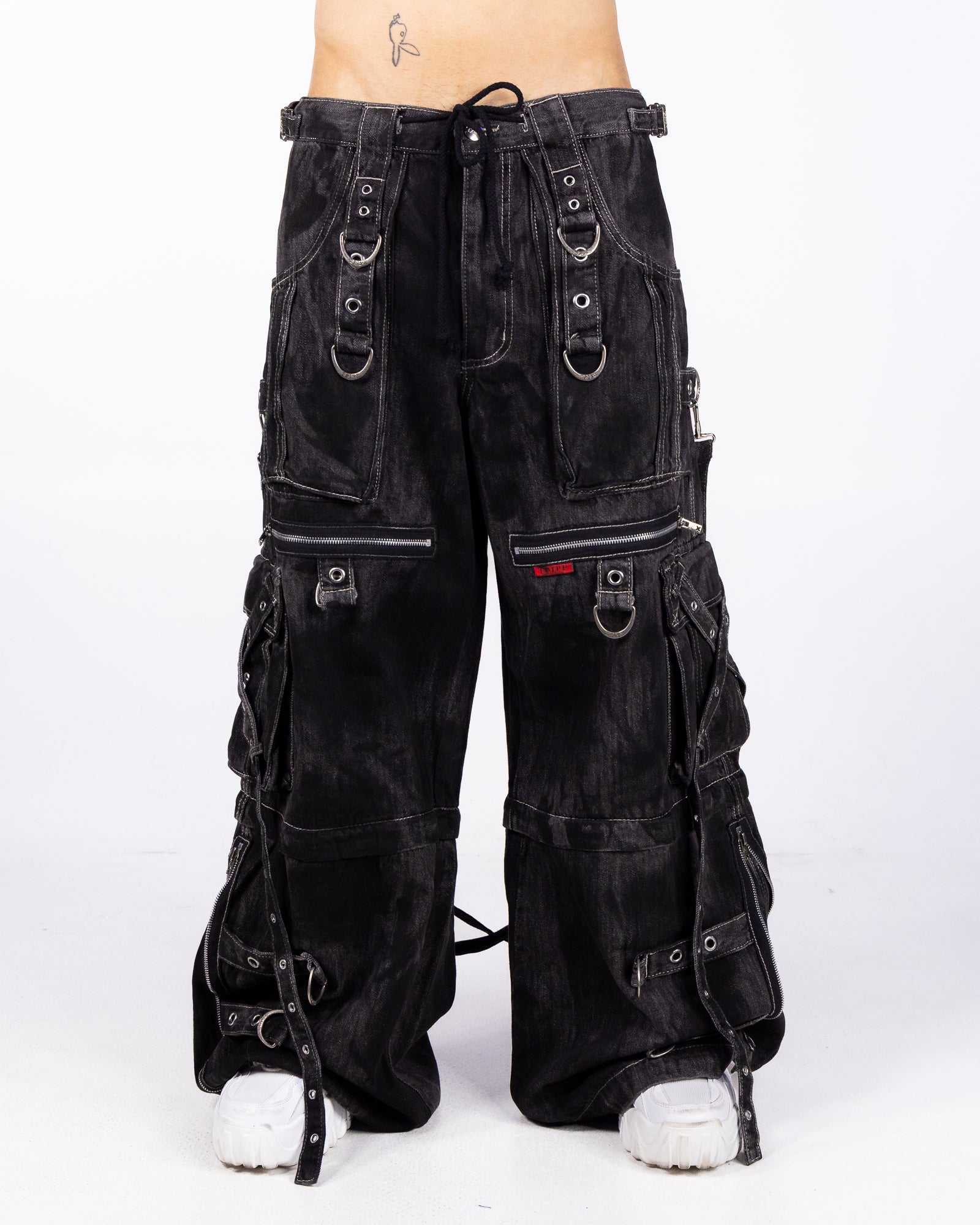 TrippNYC  aya Tripp NYC Black Space Out Pants with Adjustable Features – Rave