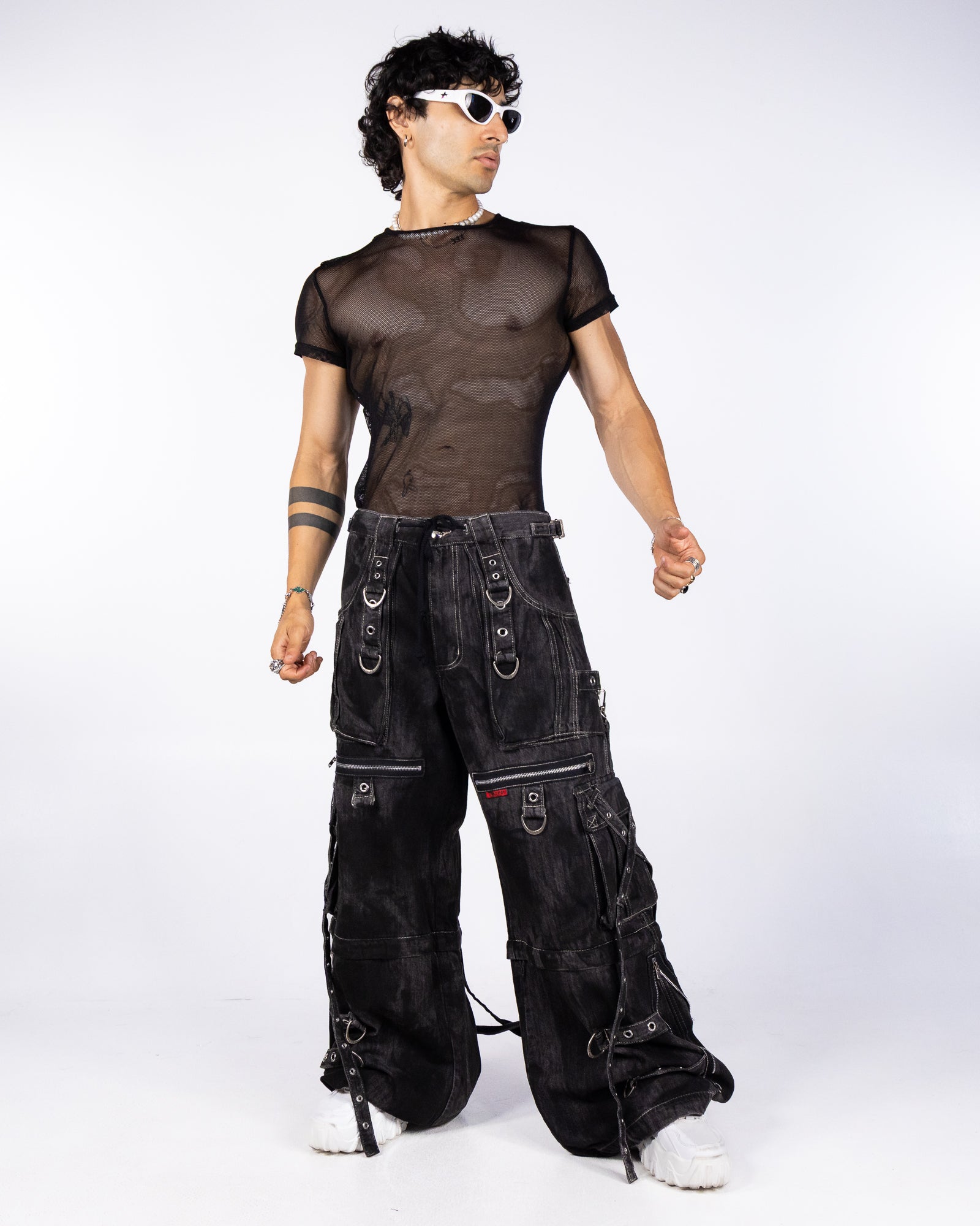 Tripp NYC Black Space Out Pants with Adjustable Features – Rave
