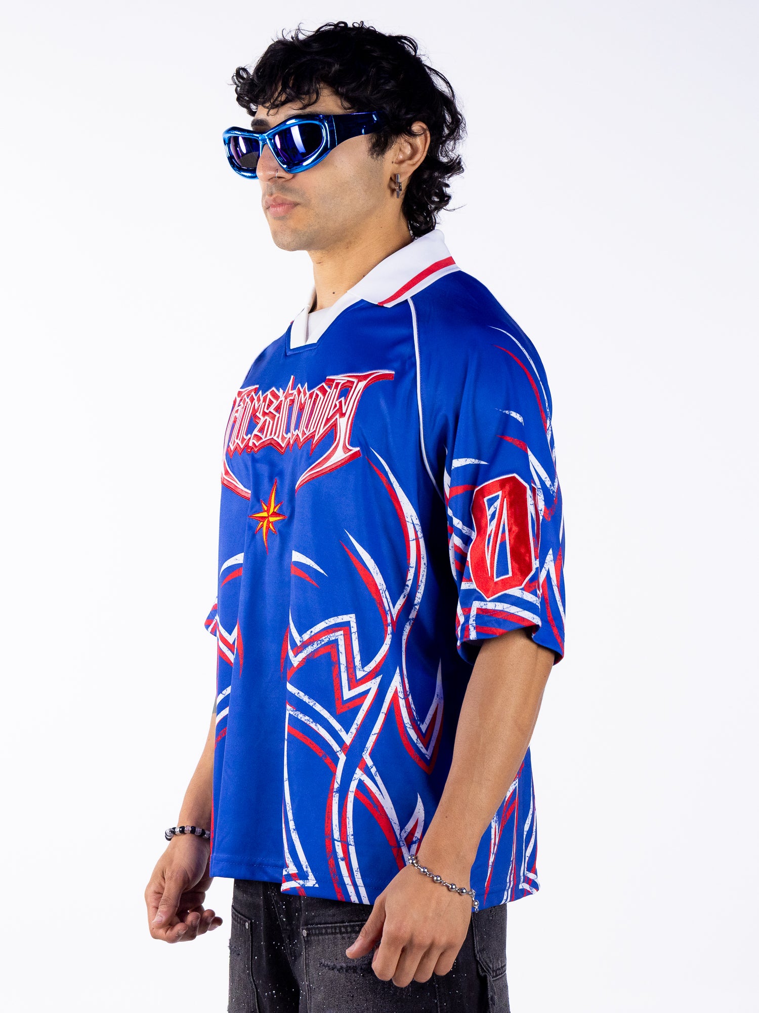 Axis Of Flame Men's Blue Soccer Jersey – Rave Wonderland