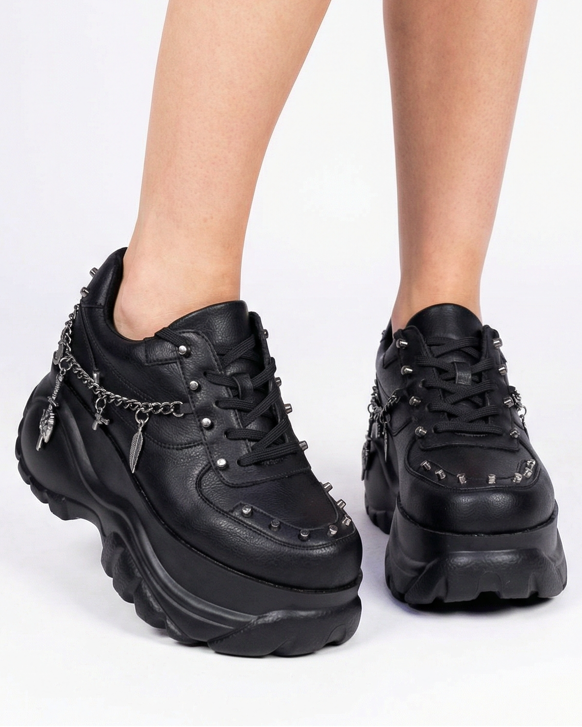 Black Dynamite Women's Chain Platform Sneakers