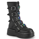 Demonia Emily Vegan Leather Heart-Buckle Boot - Rave Wonderland