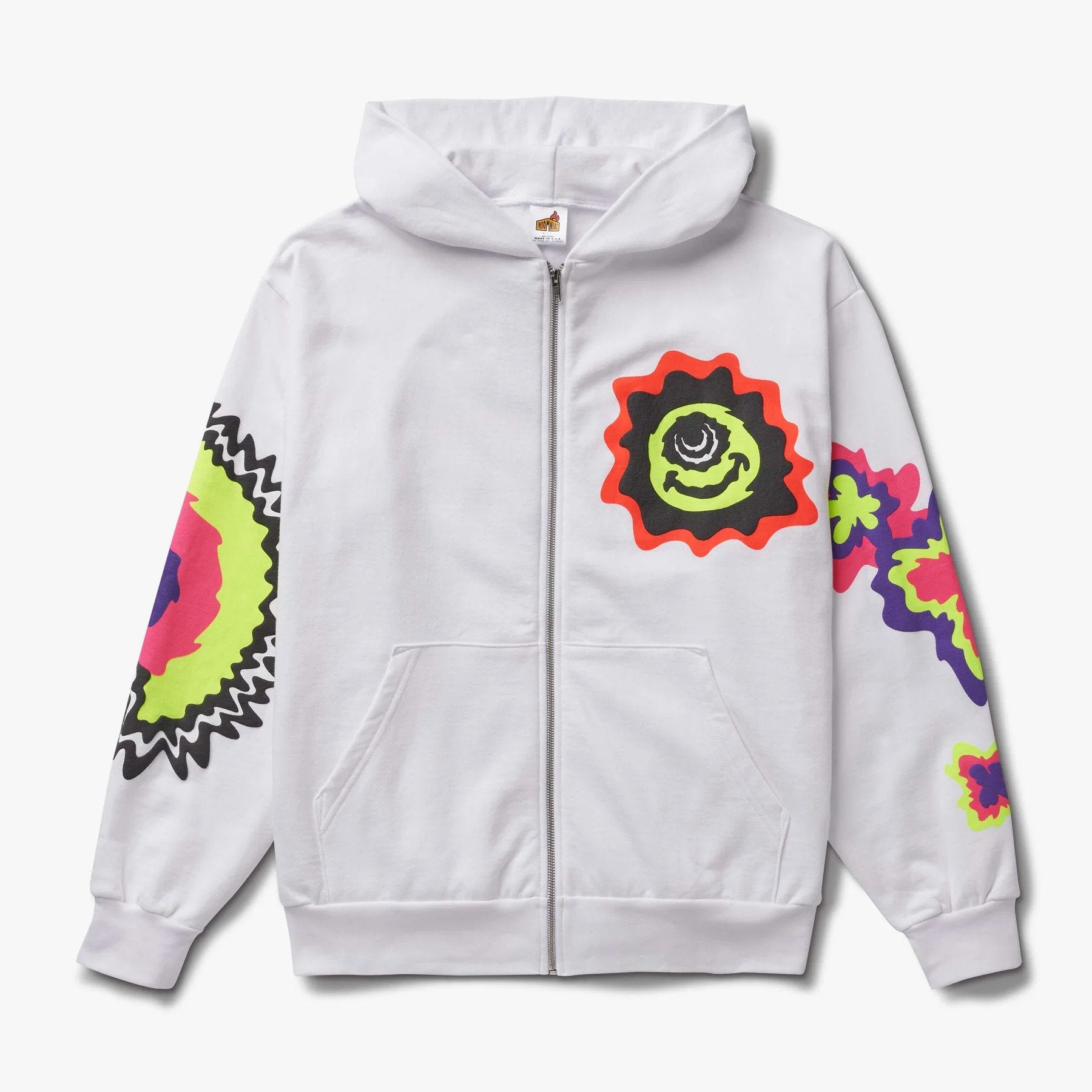 Insomniac Festive White Zip Hoodie Rave Wonderland