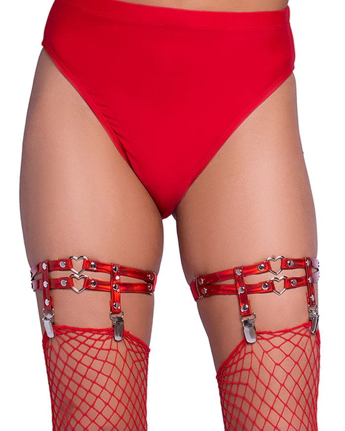 Red Iridescent Heart Garter – Rave Wonderland