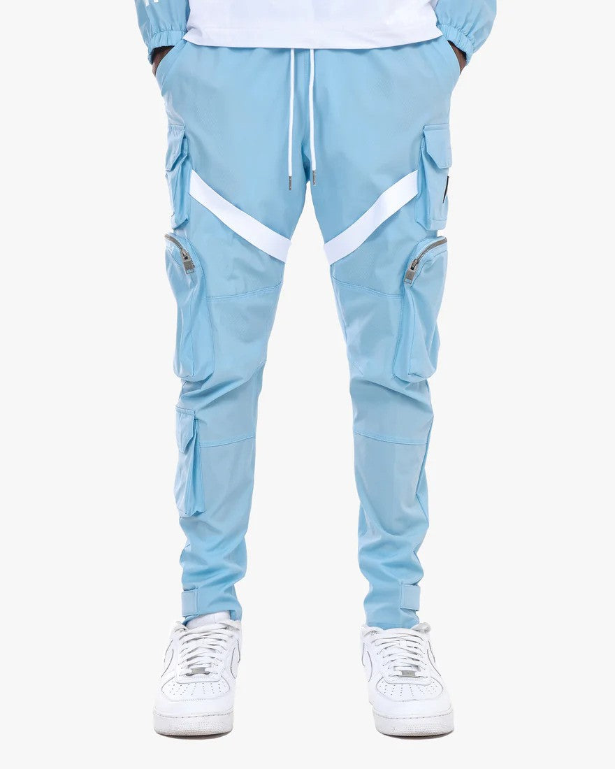 Light Blue Strap Cargo Pants
