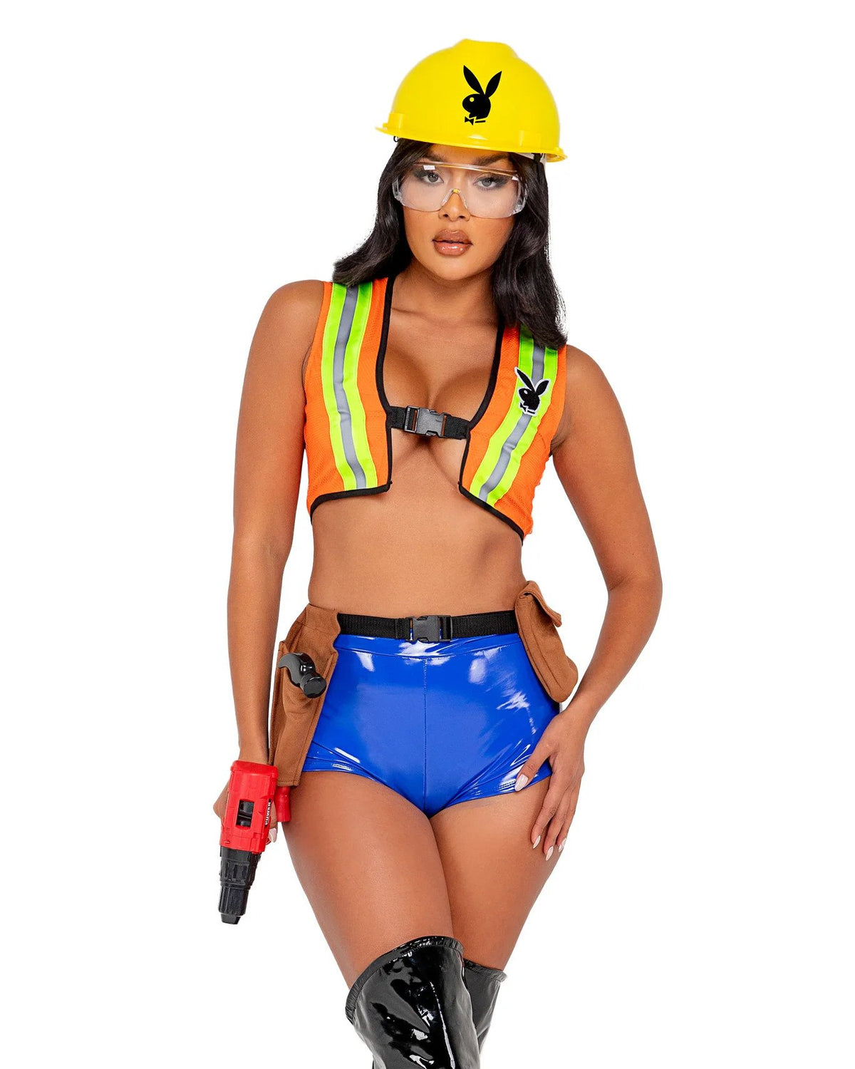 4pc Playboy Construction Cutie Costume