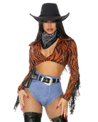 Round 'Em Up Tiger Women's 4pc Cowgirl Costume, photo 2
