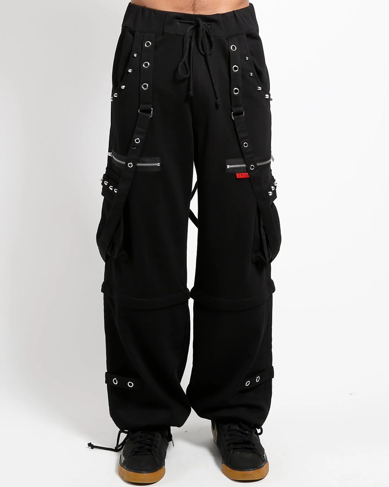 90s00s Tripp NYCワイドカーゴパンツrave pants Tripp NYC Black Space Out Pants with Adjustable Features – Rave