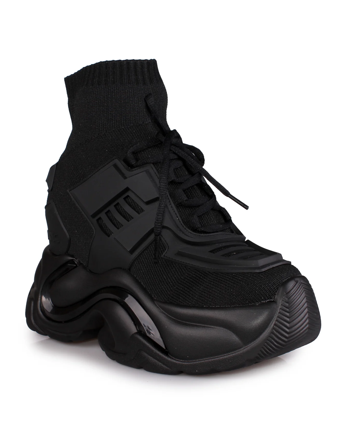 Cutting Edge Women's Black Wedge Sneakers – Rave Wonderland