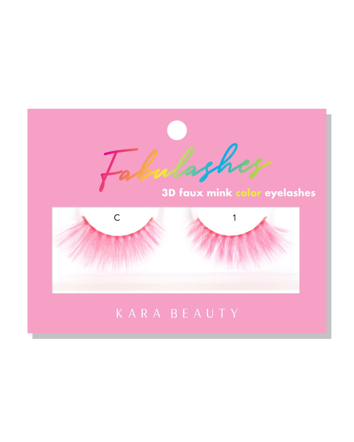 Neon Pink Women's 3D Faux Mink Eyelashes
