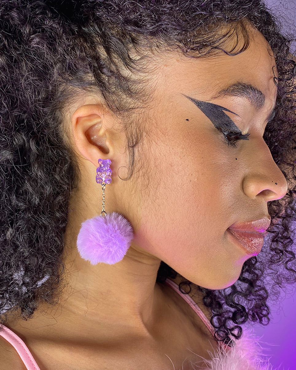 Your Teddy Gummy Bear Plush Earrings - Rave Wonderland