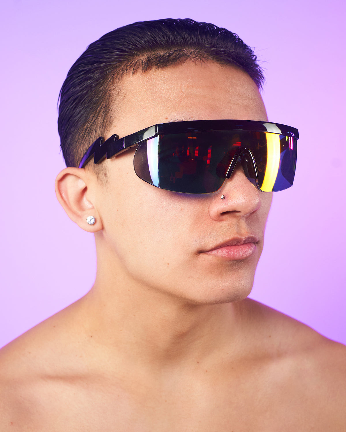 Polychromatic Electric-Shaped Sunglasses