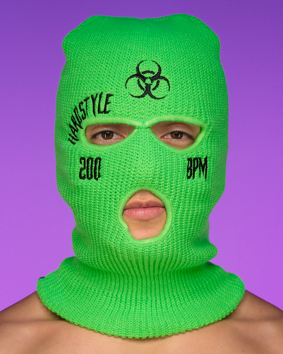 Biohazard Hardstyle Green Ski Mask