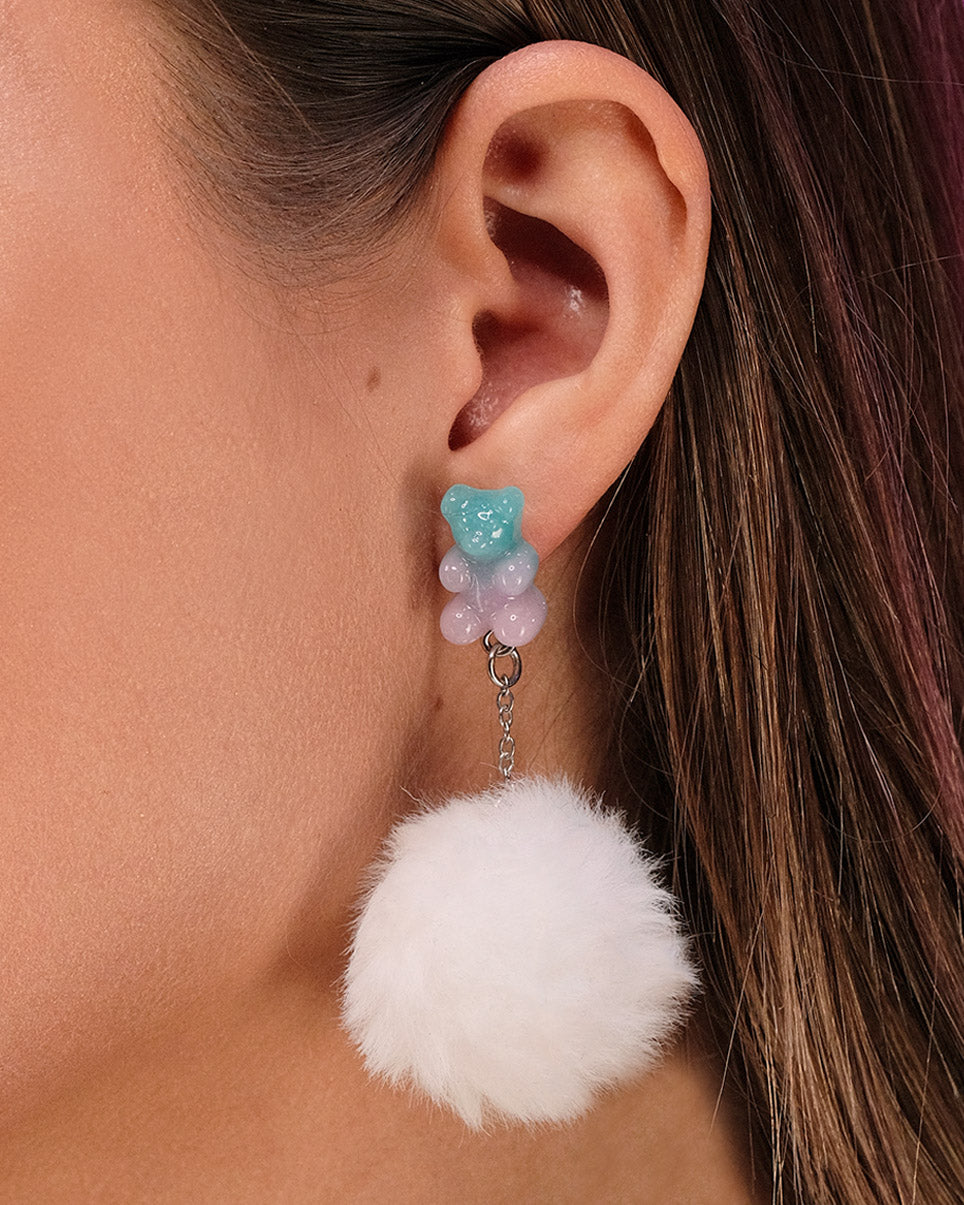 Your Teddy Gummy Bear Plush Earrings - Rave Wonderland