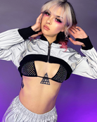 Extreme Crop Reflective Shrug - Rave Wonderland
