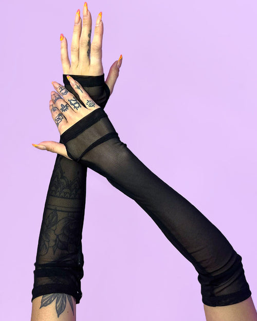 Y2K Doll Sheer Arm Sleeves Rave Wonderland