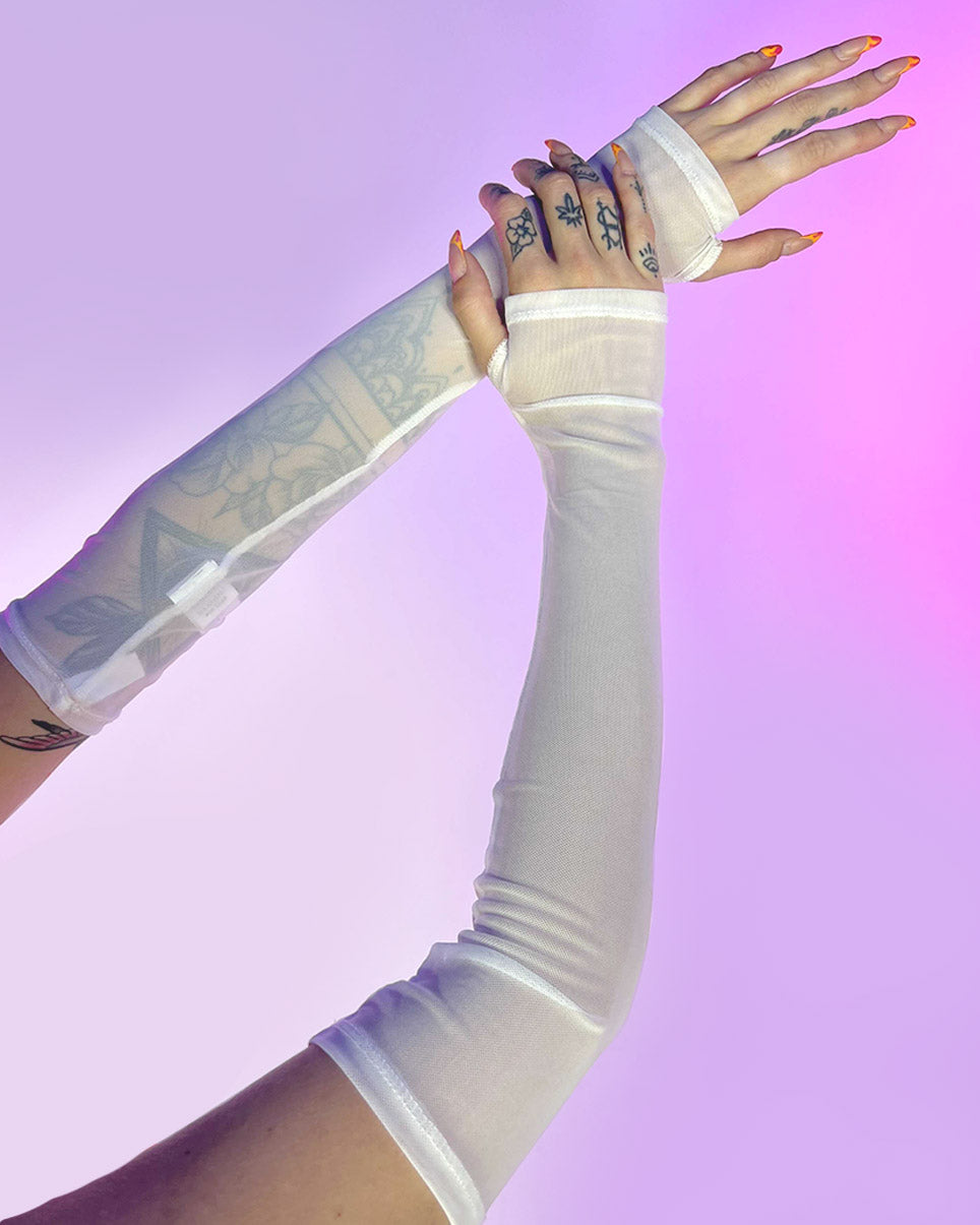 Y2K Doll Sheer Arm Sleeves – Rave Wonderland