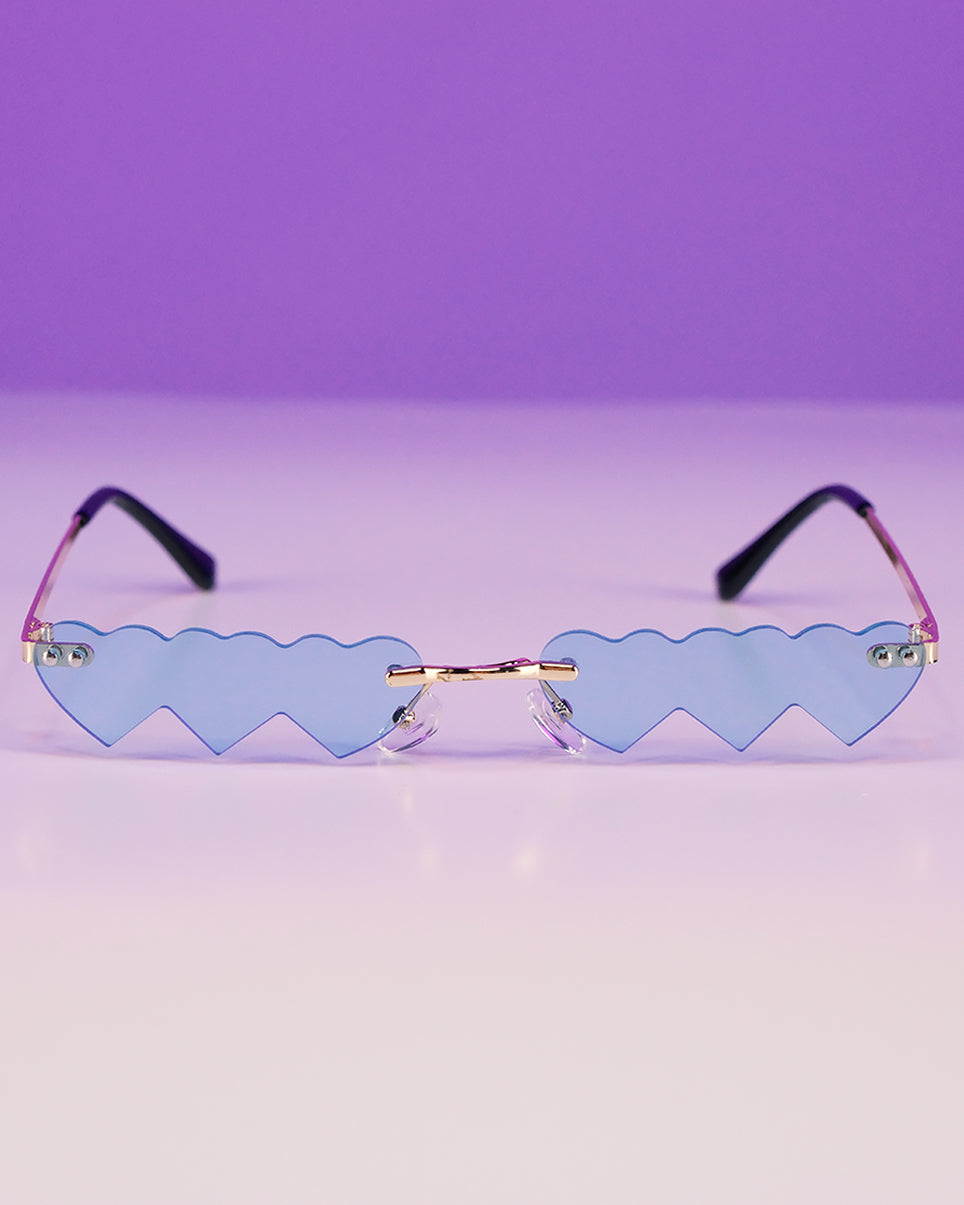 Triple Heart Sunglasses - Rave Wonderland