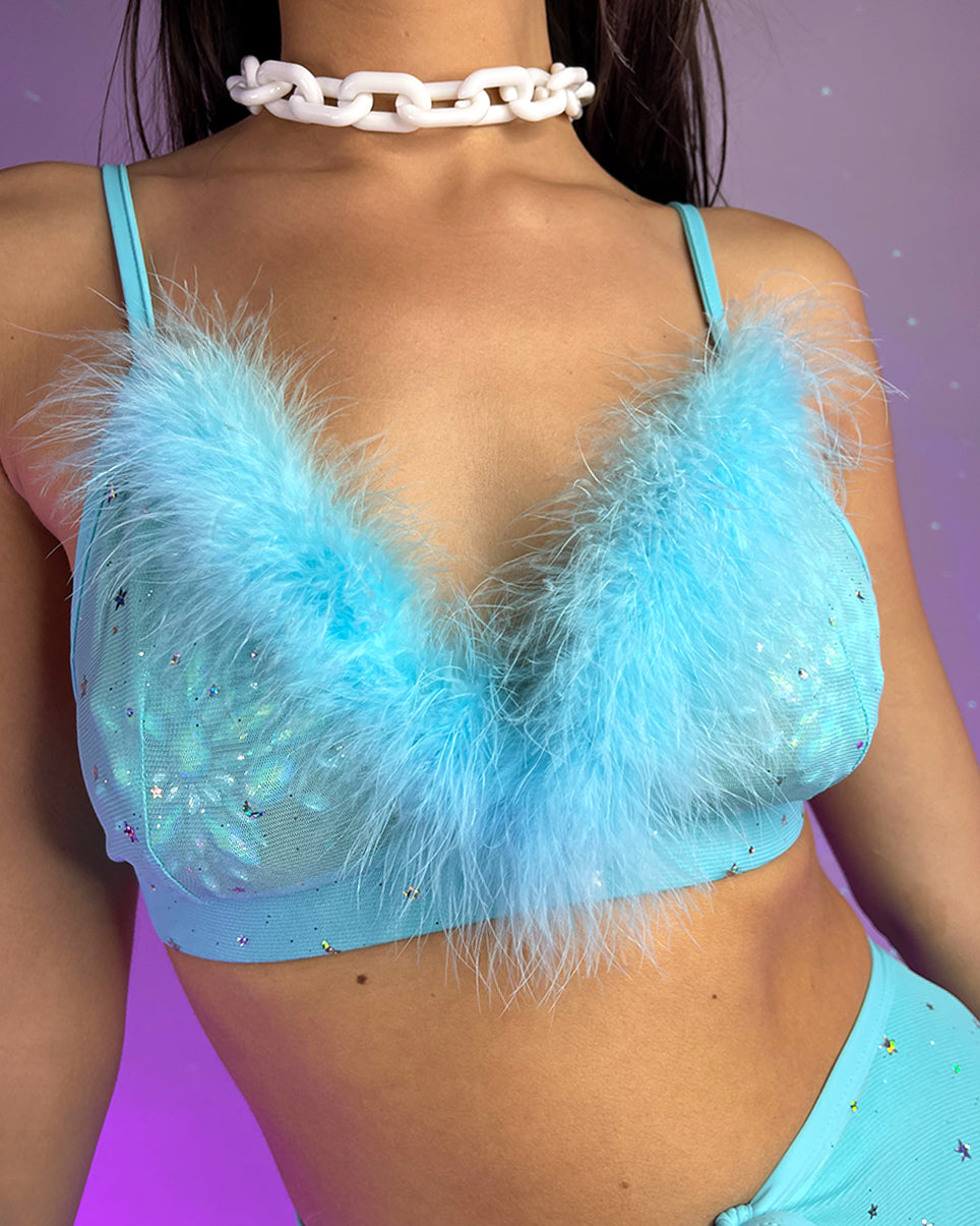 Bubble-icious Sheer Fur Bralette