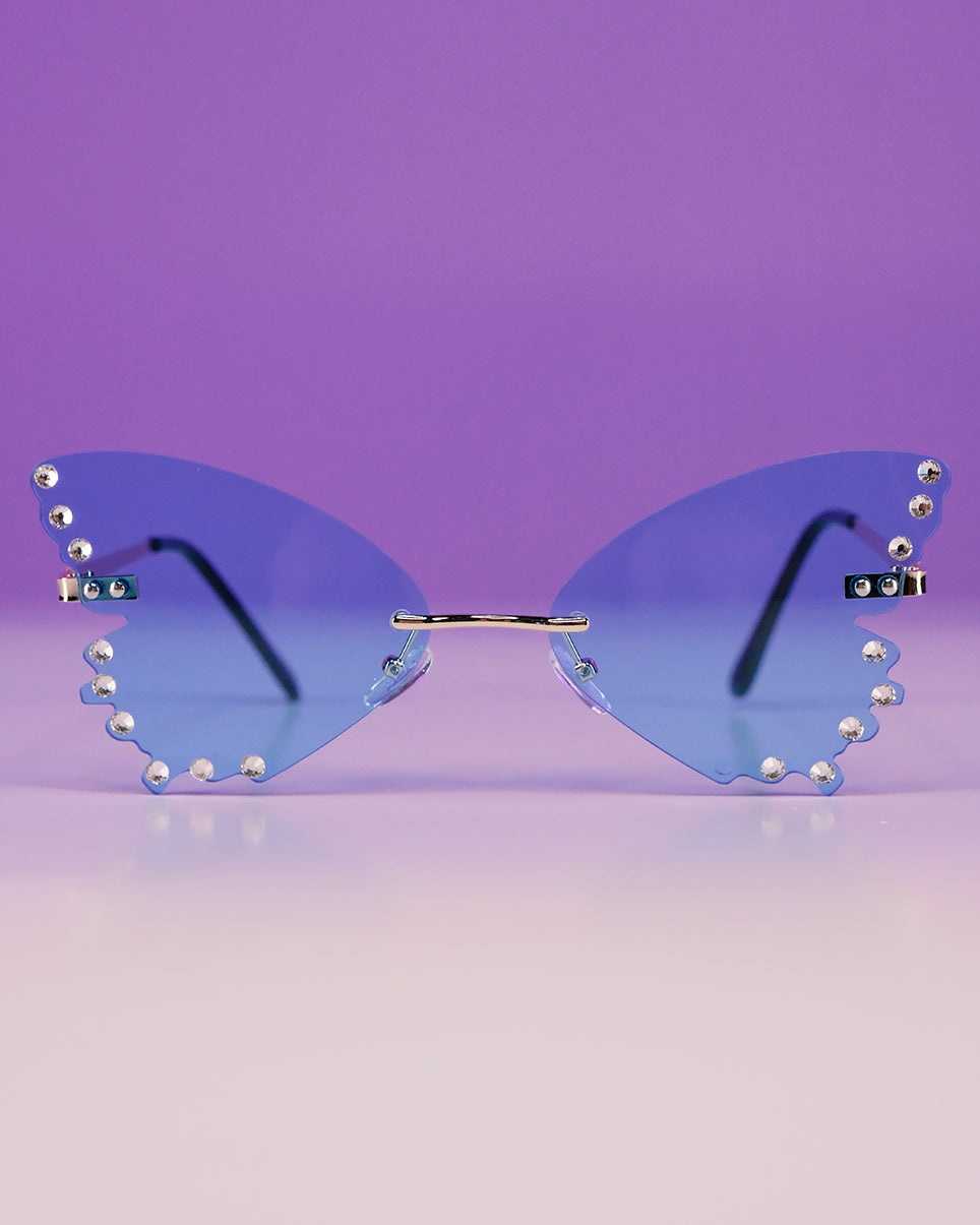 Diamond Butterflies Color Sunglasses - Rave Wonderland