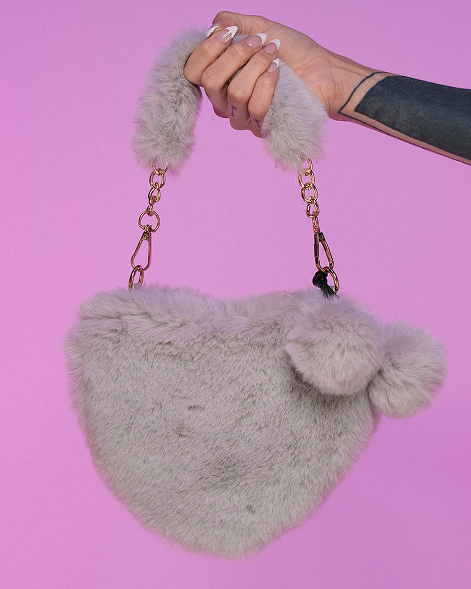 In Love With You Fuzzy Heart Purse