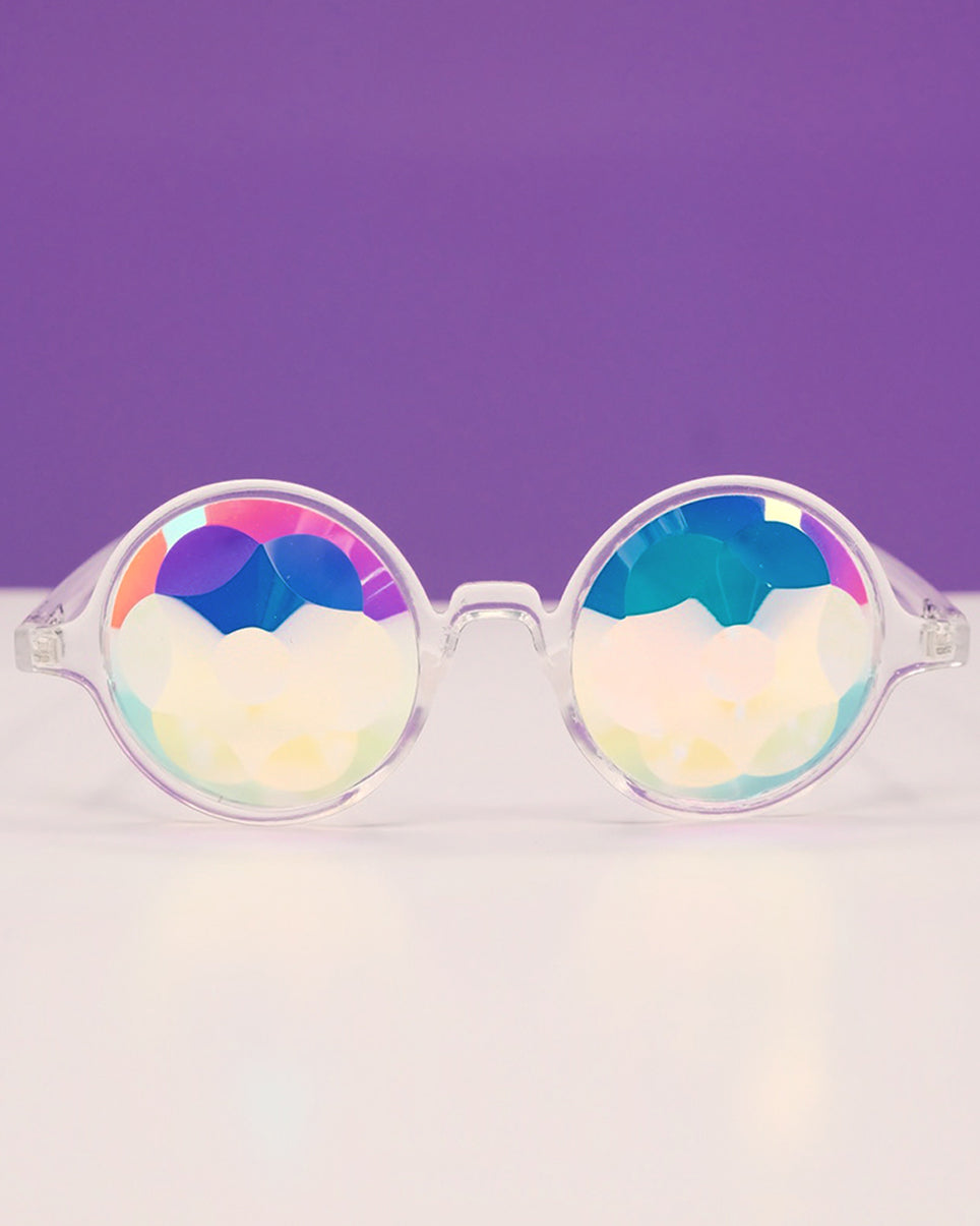 GloFX Clear Kaleidoscope Glasses - Sacred Lens - Rave Wonderland