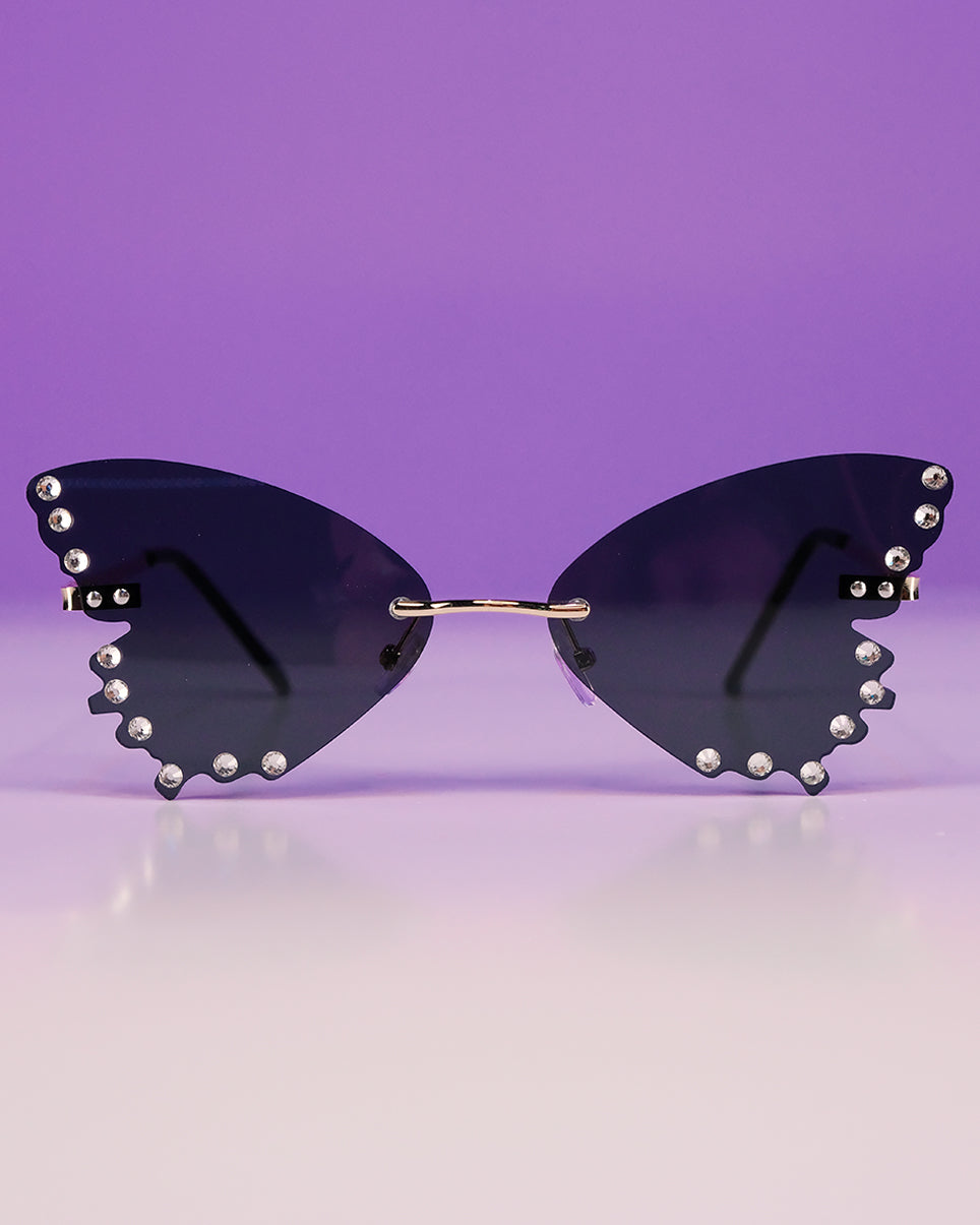Diamond Butterflies Color Sunglasses - Rave Wonderland