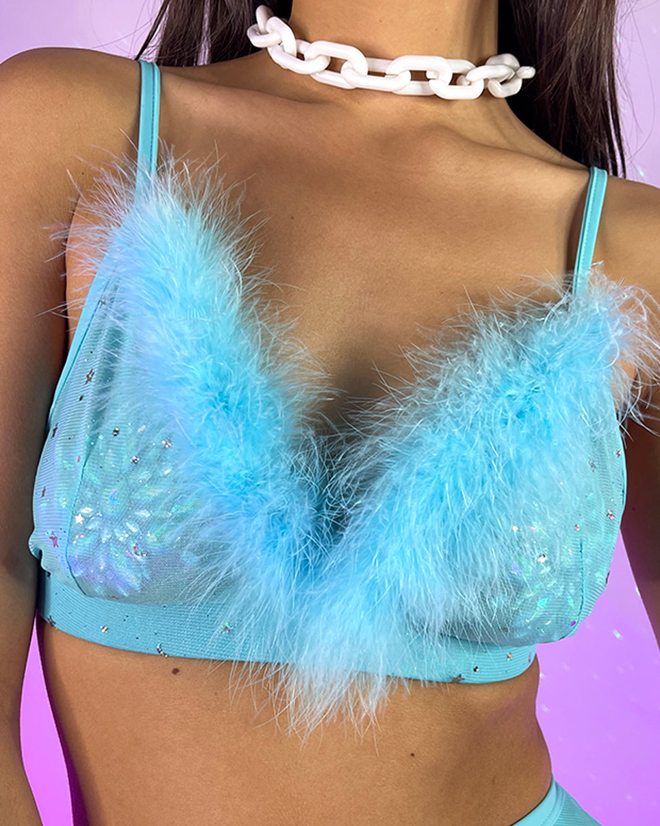 Bubble-icious Sheer Fur Bralette