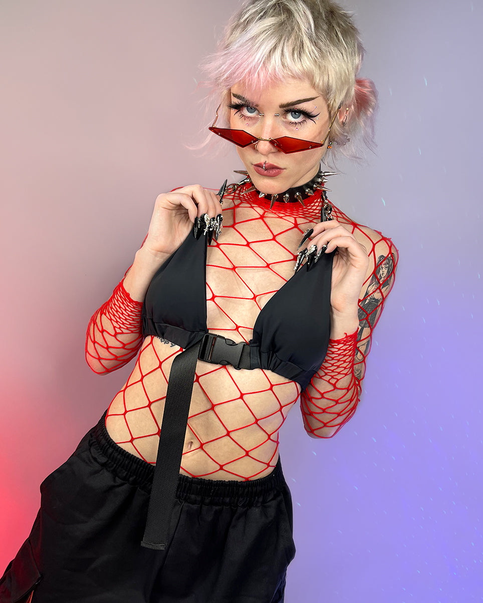 Black Click It Buckle Top - Rave Wonderland