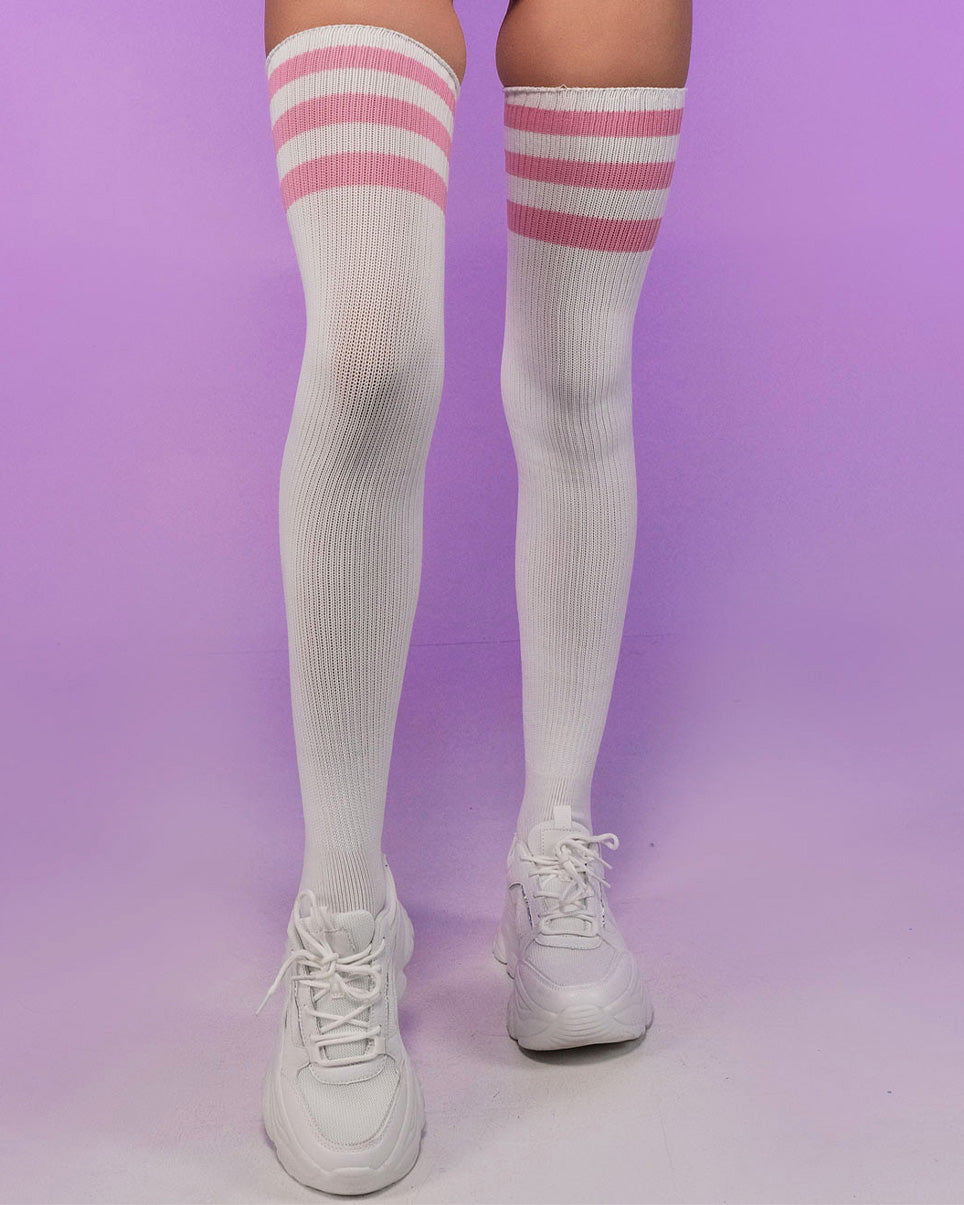 Striped Athletic Thigh High Socks – Rave Wonderland
