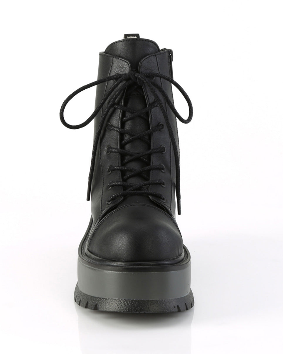 Demonia Slacker Black Combat Ankle Boots