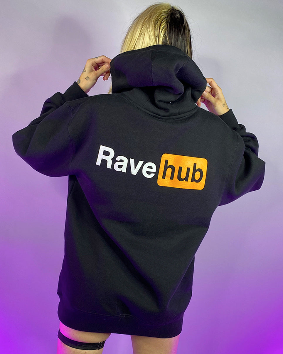 Rave Hub Standard Black Hoodie - Rave Wonderland