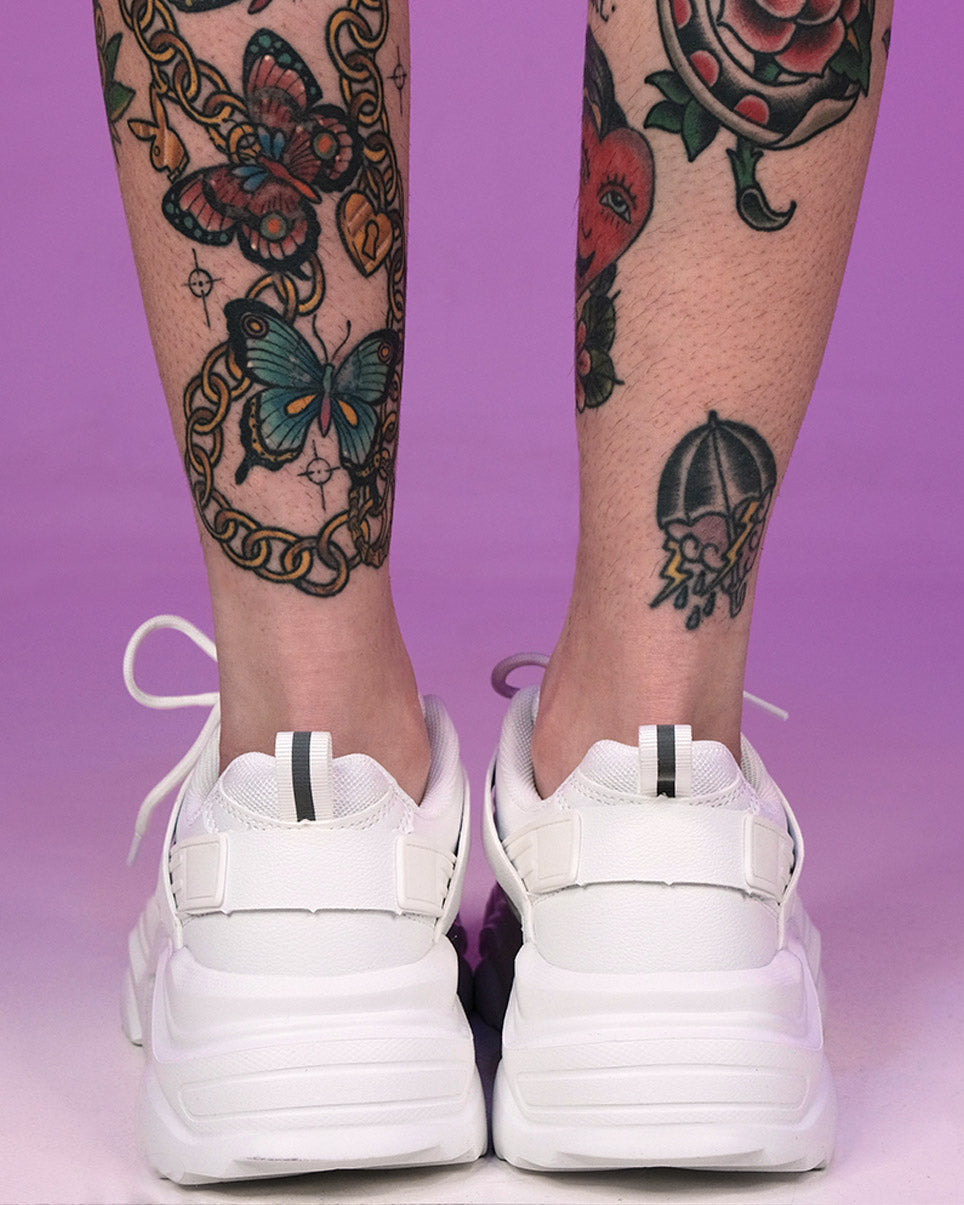 White Briella Chunky Sneakers