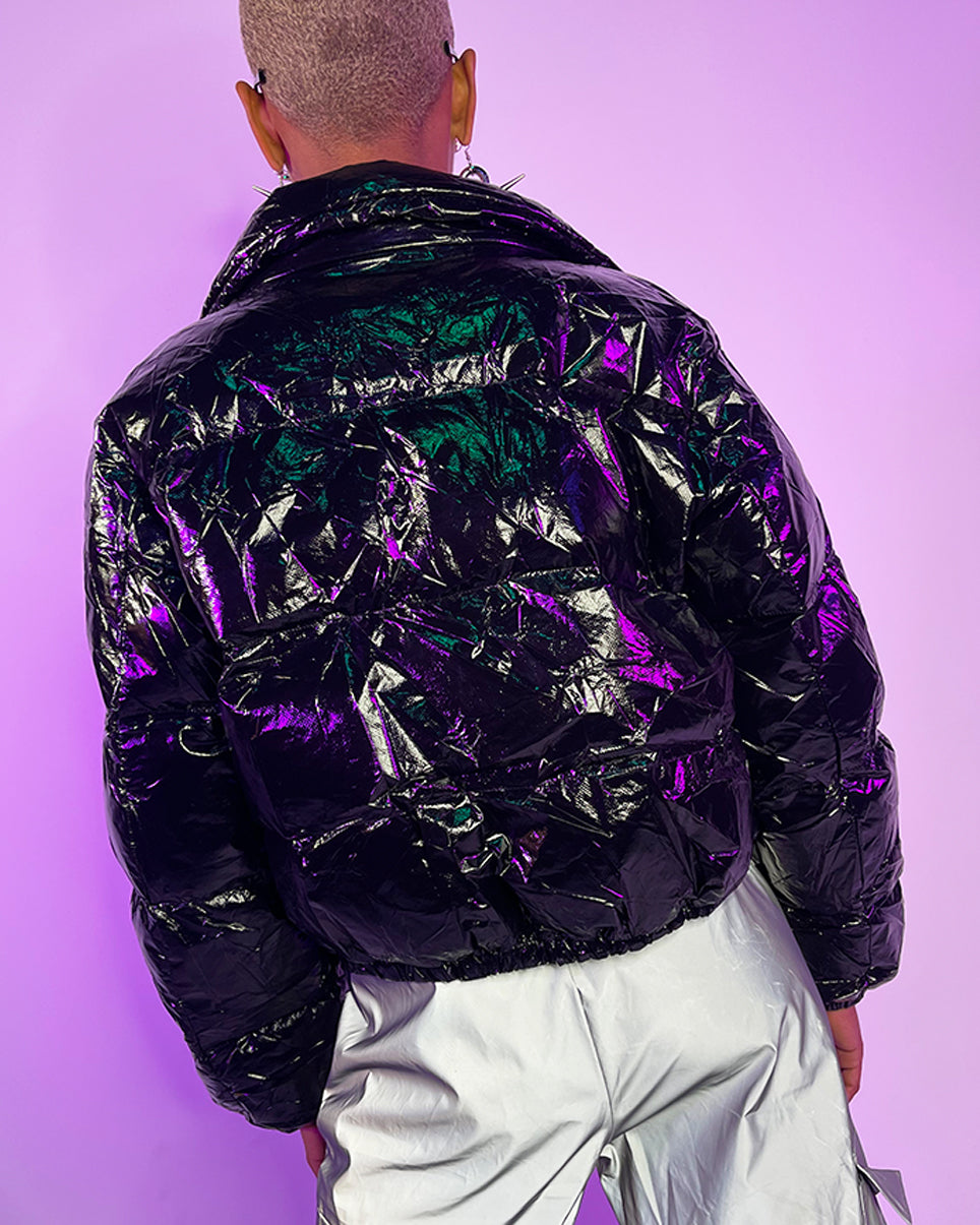 Dark Matter Latex Puffer Jacket