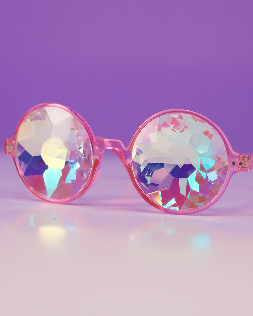 Retro Round Kaleidoscope Glasses - Rave Wonderland