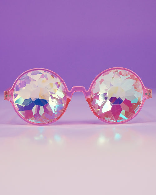 Retro Round Kaleidoscope Glasses – Rave Wonderland