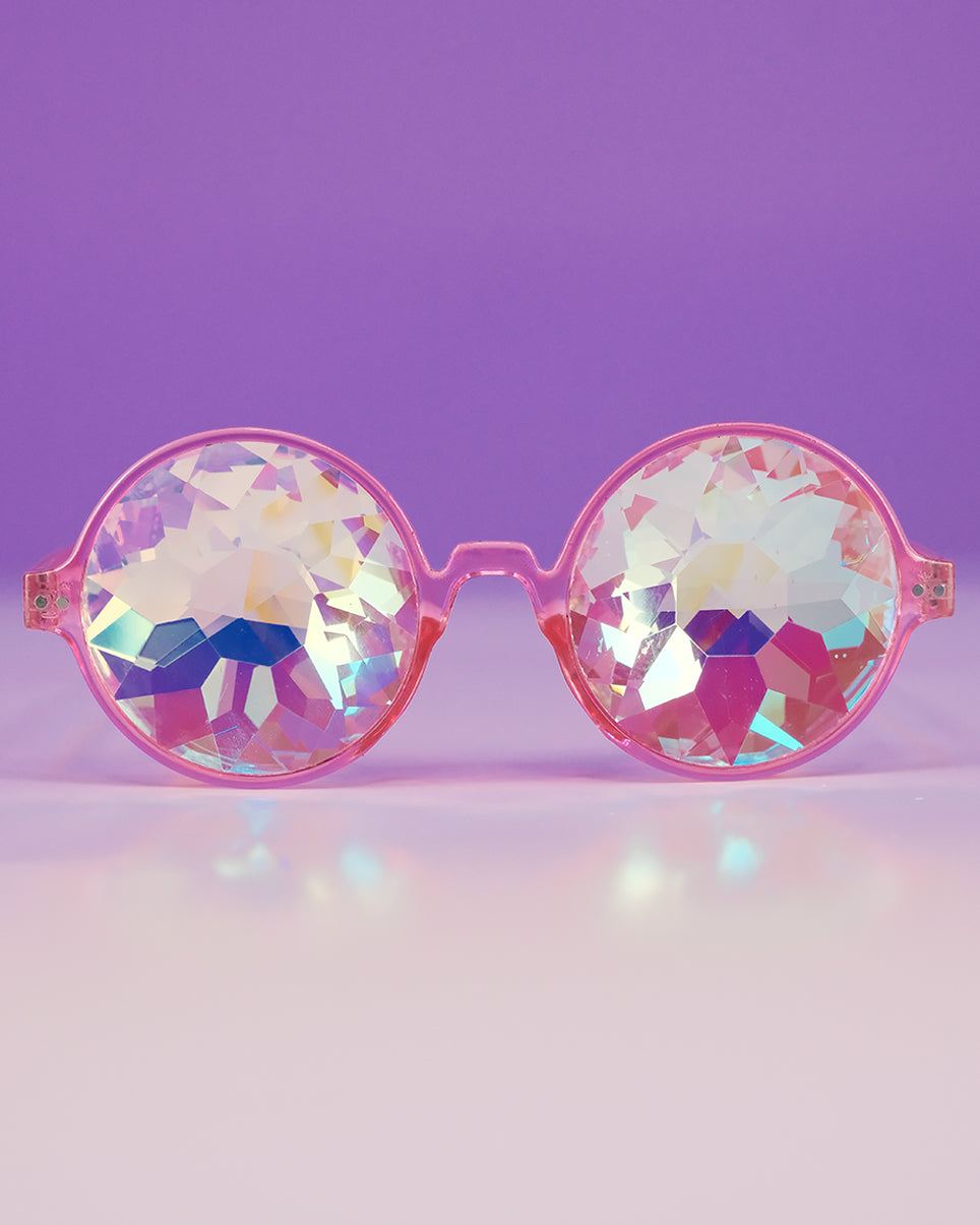 Retro Round Kaleidoscope Glasses - Rave Wonderland
