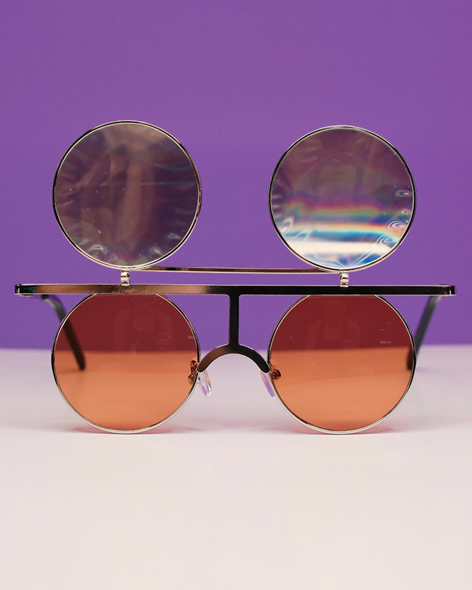 GloFX Flip Diffraction Glasses - Rave Wonderland