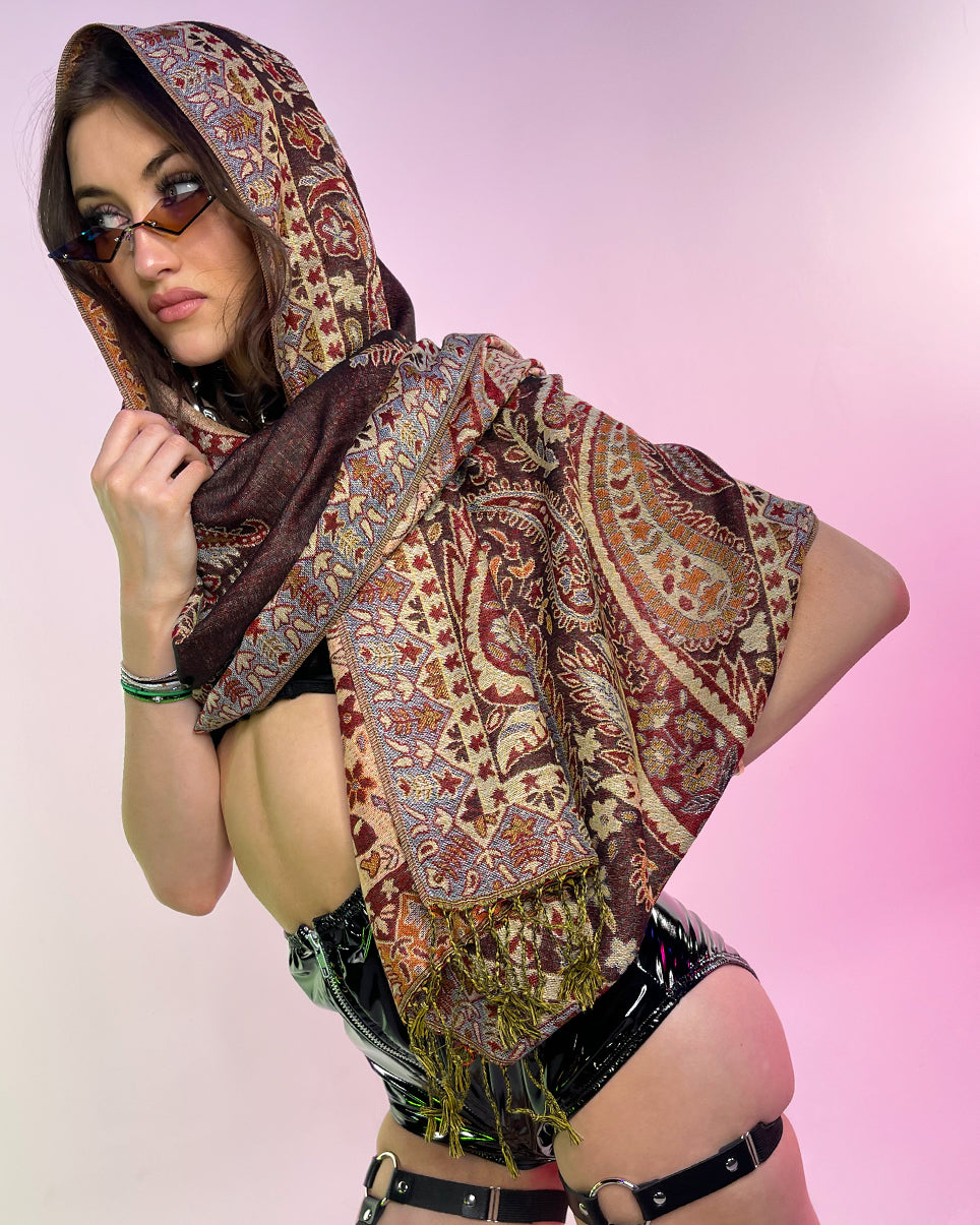 Pashmina Rave Reversible Paisley Scarf, Shawls And Wraps For