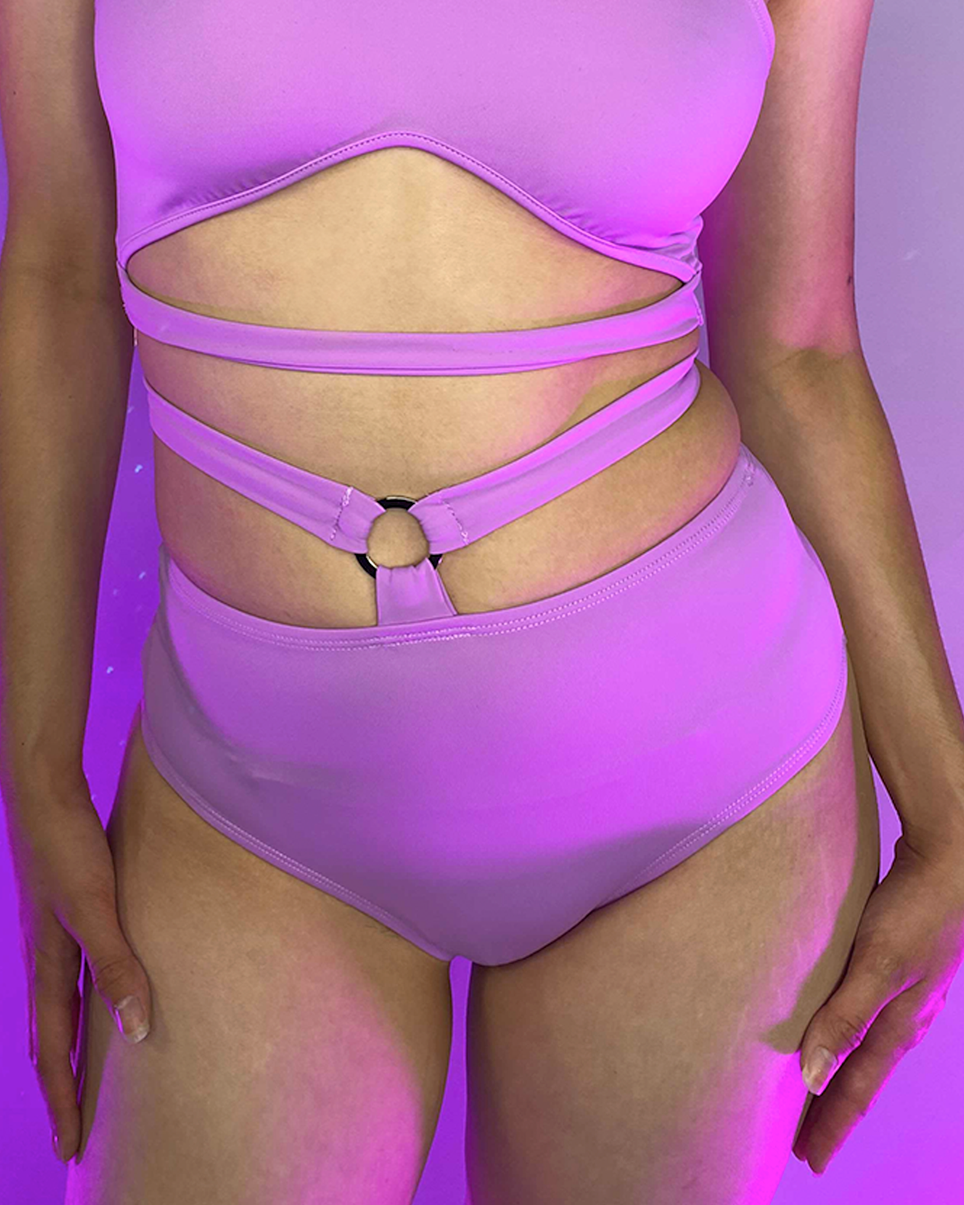 Lavender Candy Lane O-Ring Shorts