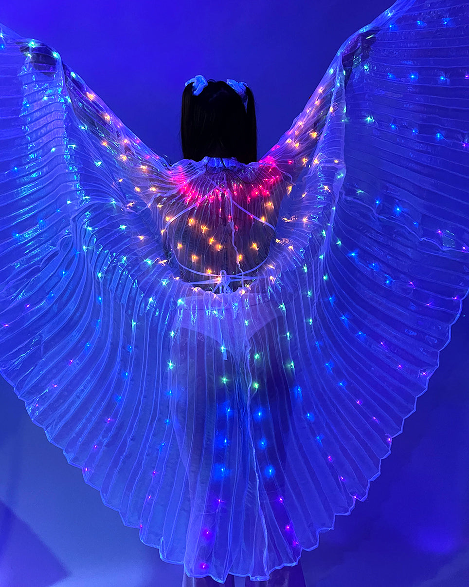 Rainbow LED Light-Up Winged Cape – Rave Wonderland