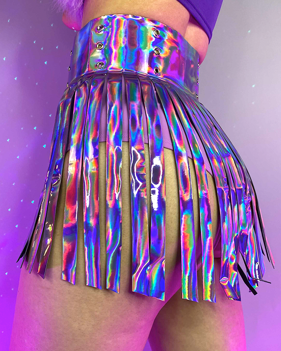 Lavender Dreamz Fringe Skirt