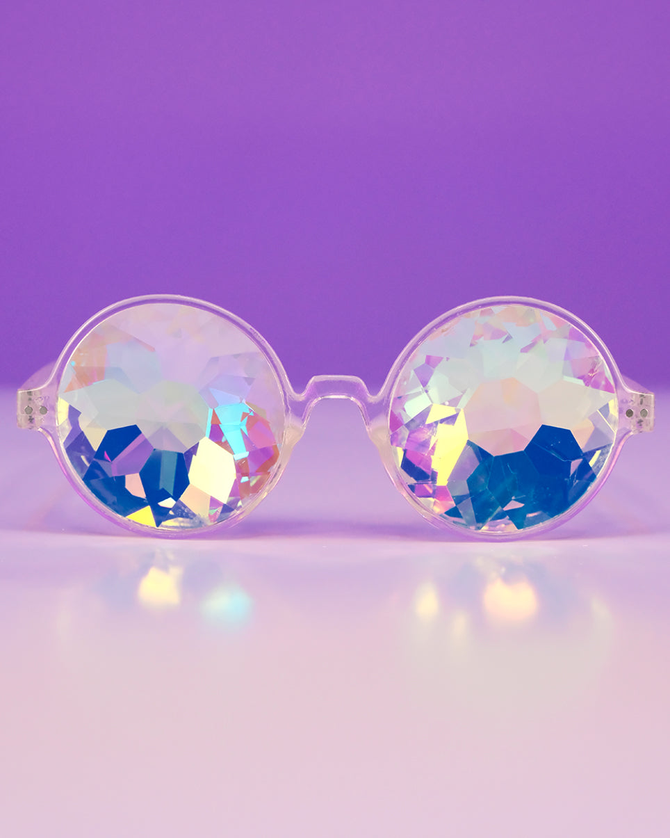 Retro Round Kaleidoscope Glasses - Rave Wonderland