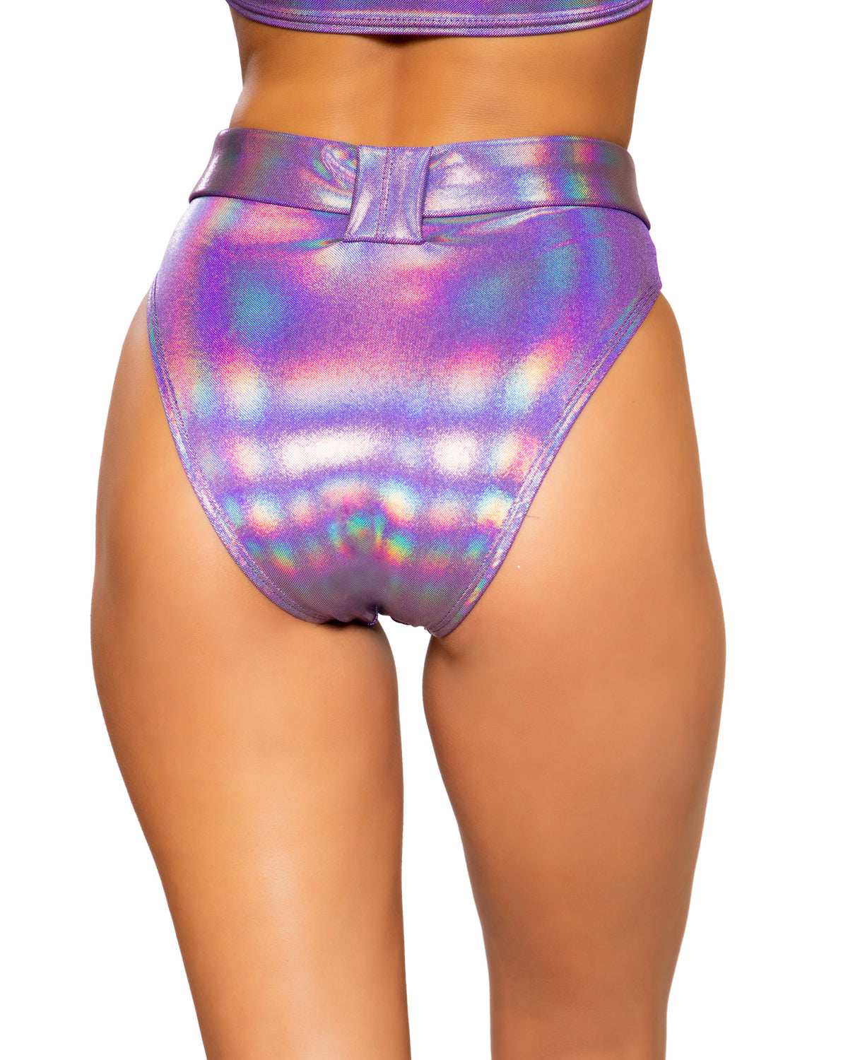 Shimmer Buckle High Waist Rave Shorts - Rave Wonderland