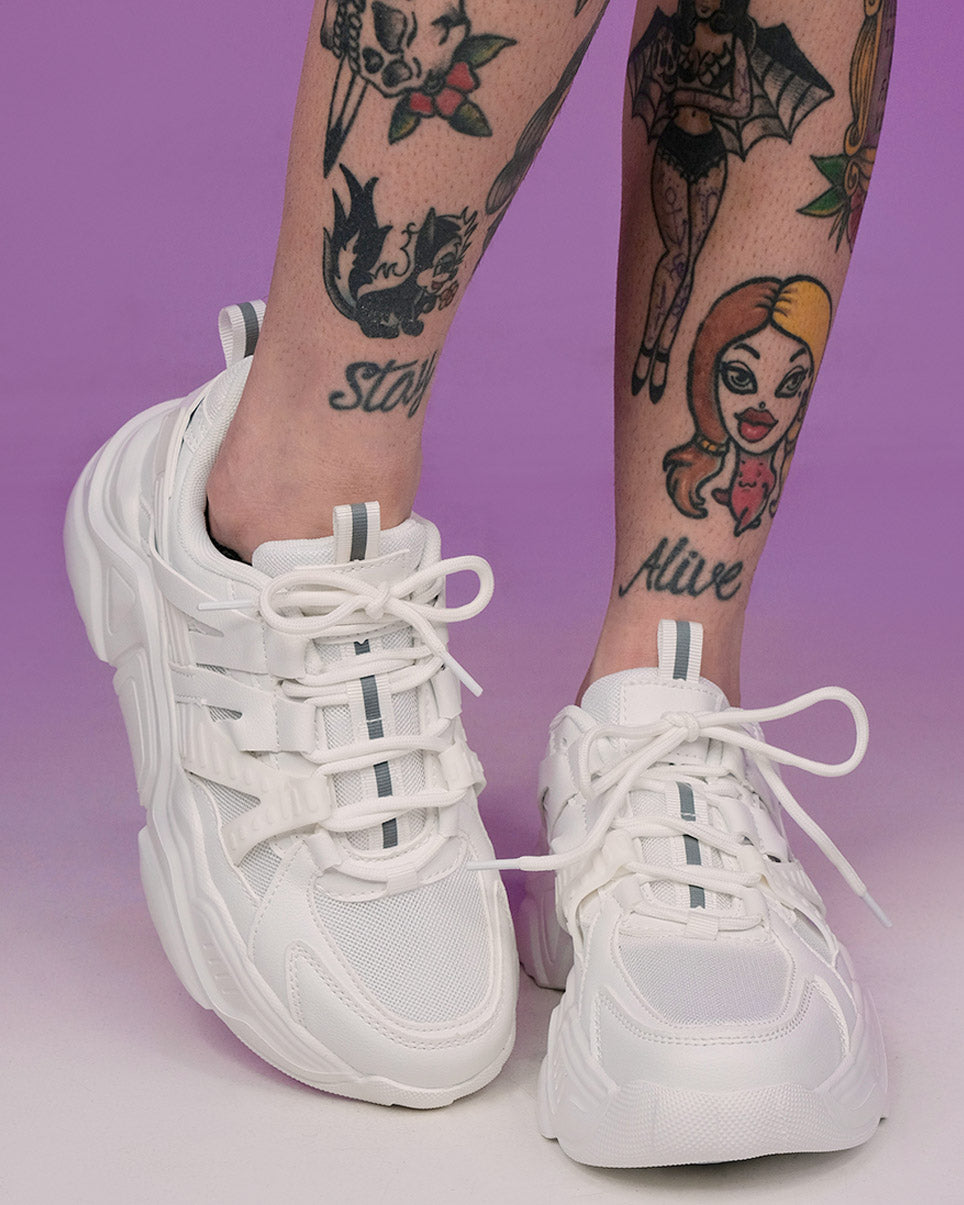 White Briella Chunky Sneakers