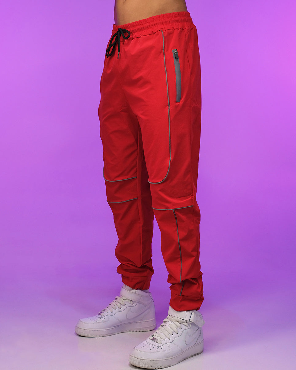 Red Reflective Unisex Joggers