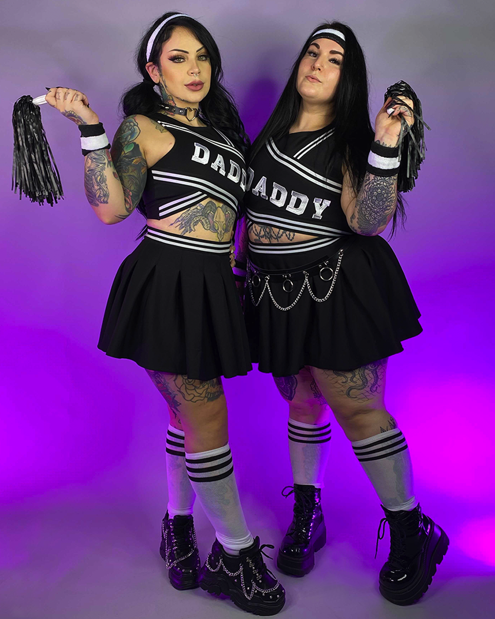 6pc Daddy's Girl Cheerleader Costume - Rave Wonderland