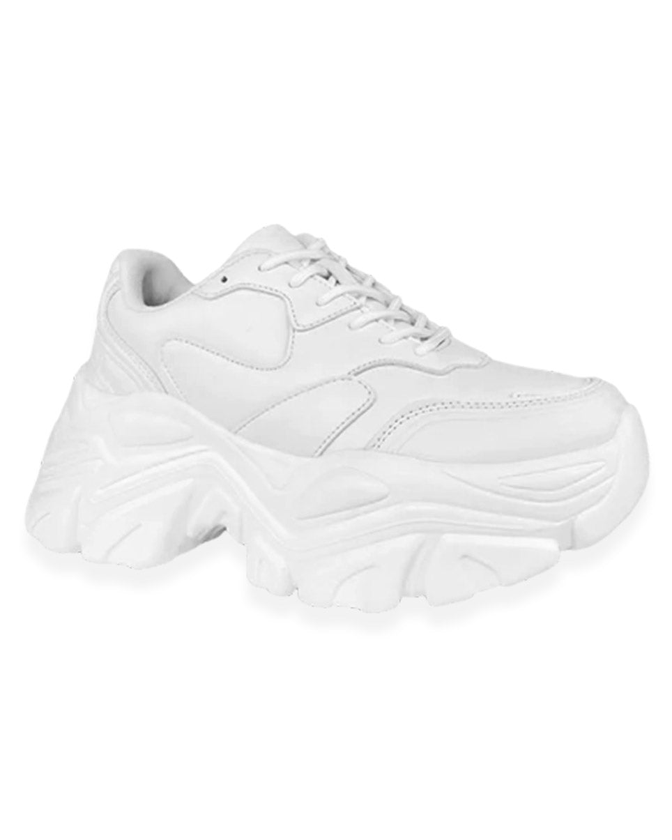 White Flexx Platform Sneakers