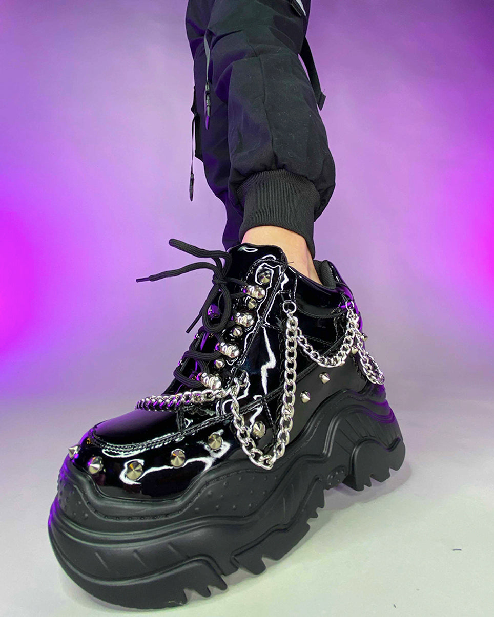 Shiny platform sneakers new arrivals