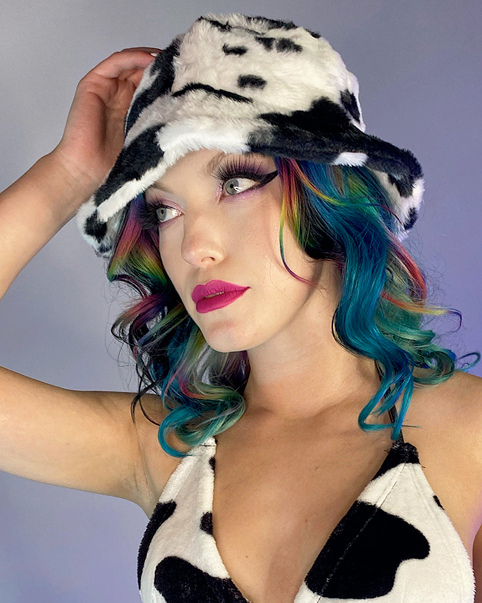 Milk and Honey Furry Bucket Hat - Rave Wonderland