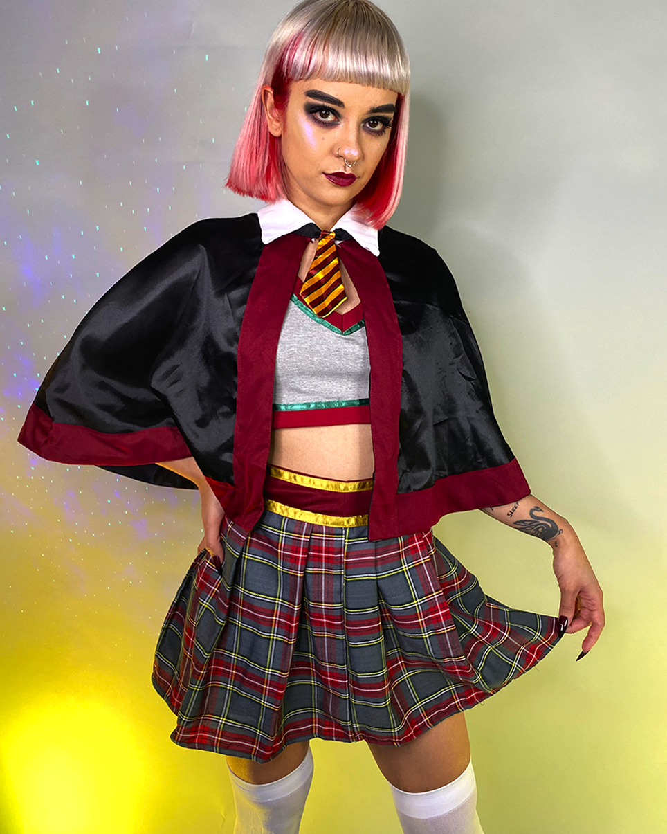 3pc Spellbinding School Girl Costume - Rave Wonderland